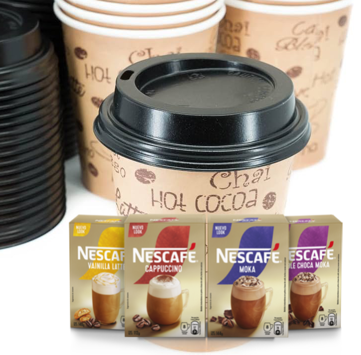 Café sobre sabor + vaso