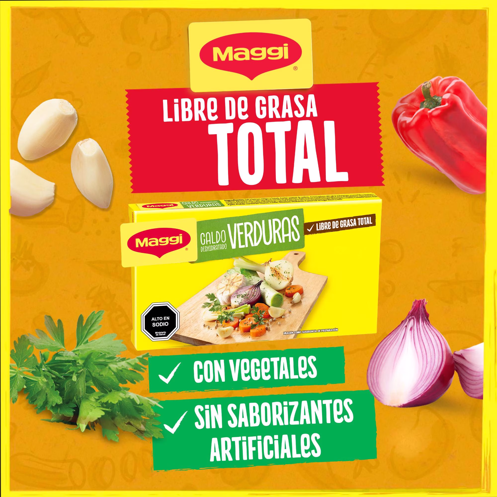 Caluga Maggi Verduras Caldo Deshidratado