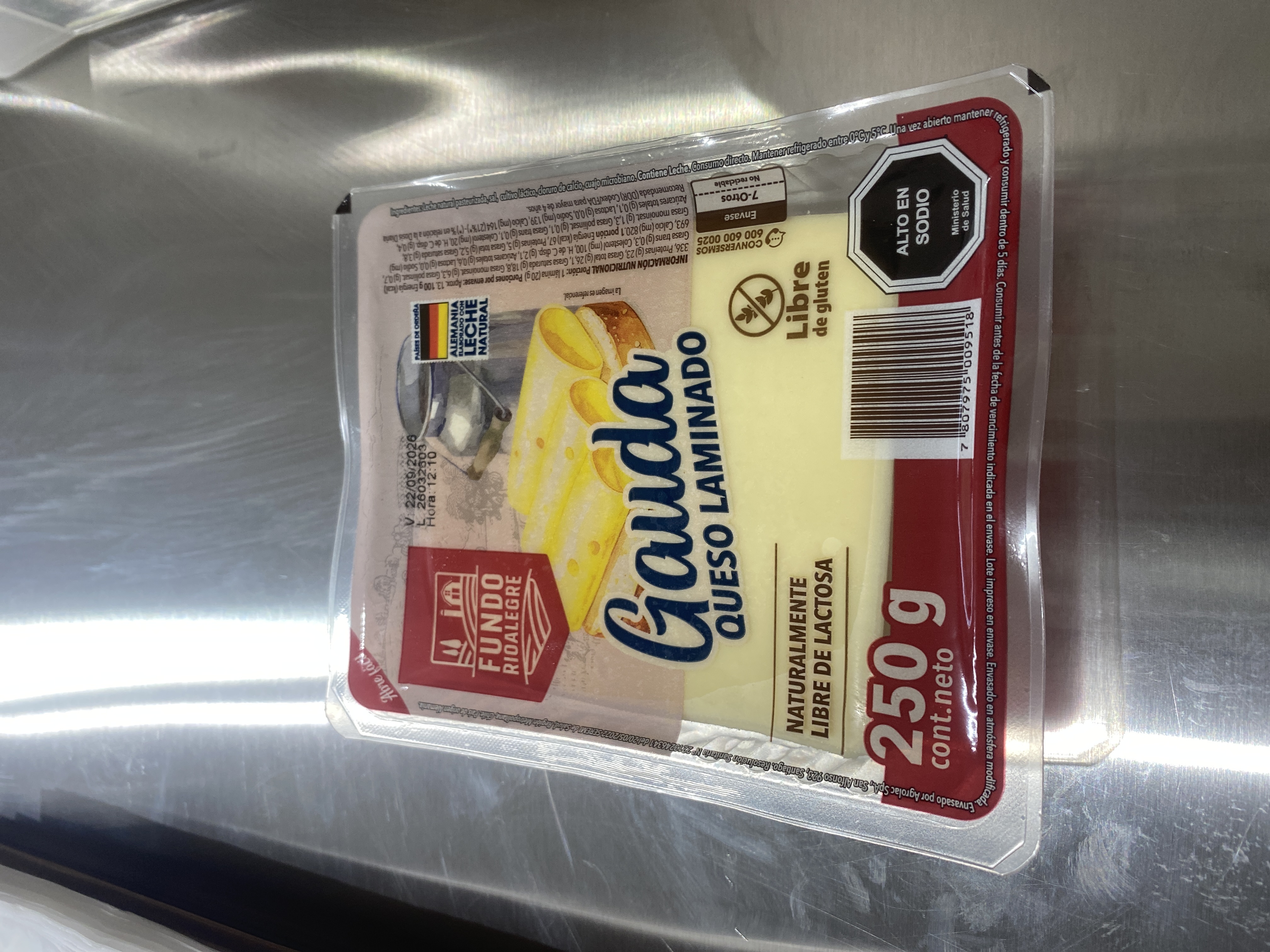Queso Gauda Fundo Rioalegre 250g
