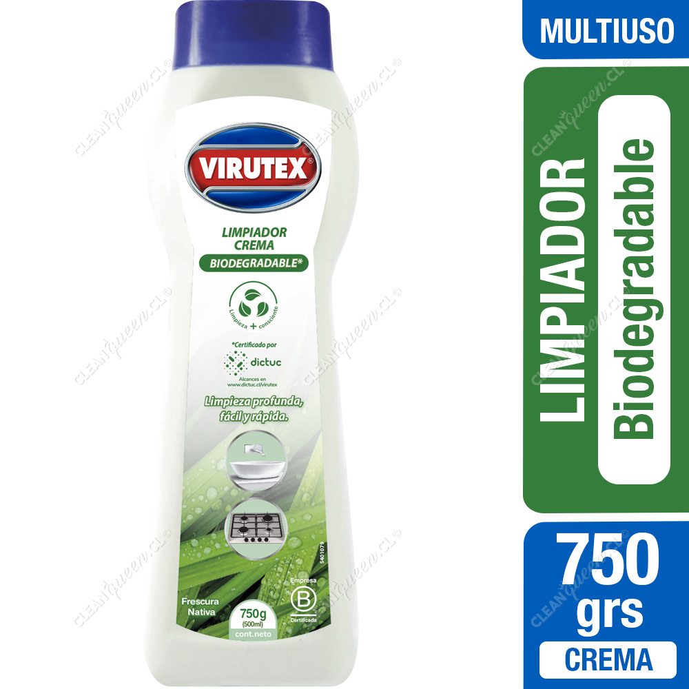 Limpiador Crema Biodegradable Virutex 750g