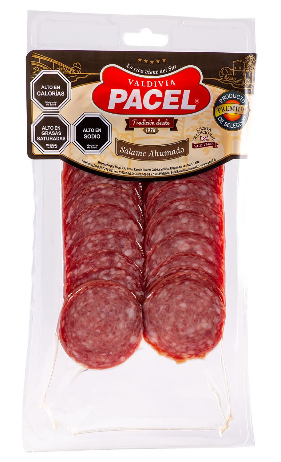 Salame Ahumado 125g Pacel
