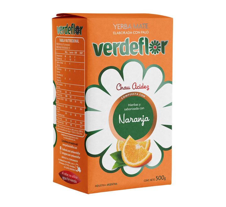 Yerba Mate Verdeflor Naranja 500g