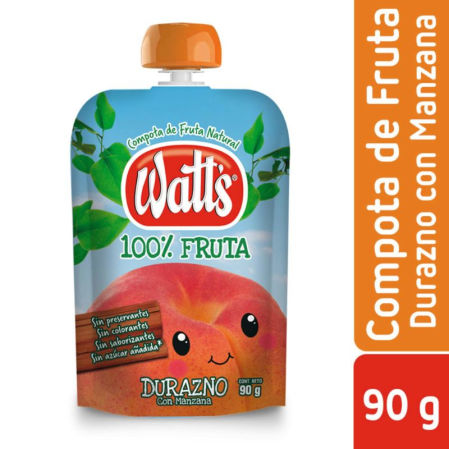 Compota Durazno 90g Watts
